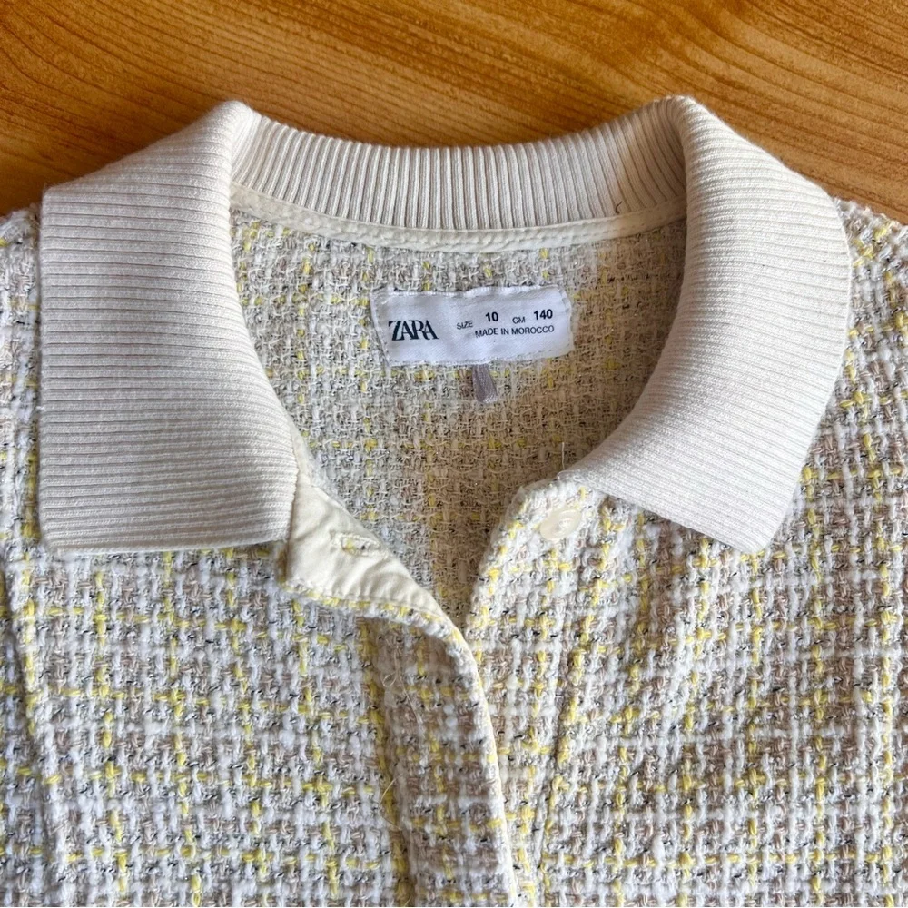 ZARA Girl Elegant Cream Polo Dress
